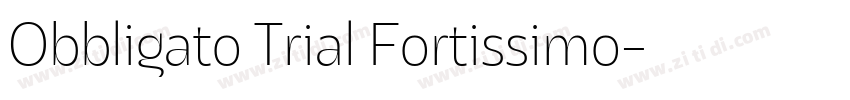 Obbligato Trial Fortissimo字体转换